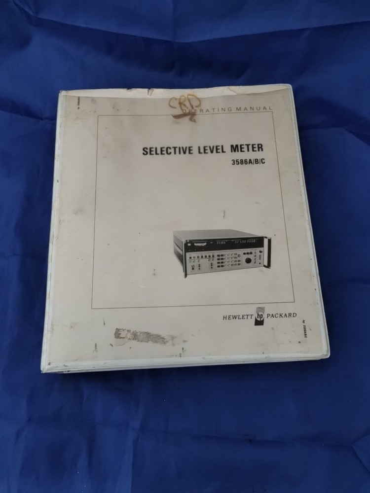 HEWLETT PACKARD SELECTIVE LEVEL METER 3586A/B/C SERVICE SHOP REPAIR GUIDE MANUAL