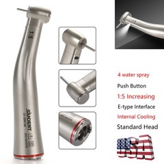 SANDENT 1:5 Increasing LED Fiber Optic Contra Angle Handpiece Red Standard Head