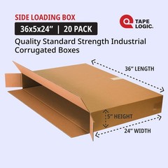 Shipping Boxes 36″L x 5″W x 24″H 24 H 20 Pack Cardboard BOX USA Large Moving