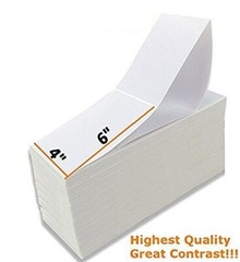 4000 Labels Fanfold 4×6 Direct Thermal Label Shipping Zebra ZP450 ZP505 1000