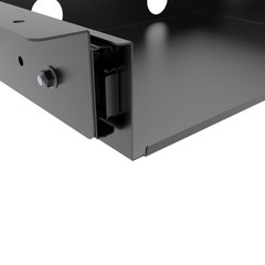 Mofangtech 13 inch Under Desk Slide Out Storage Shelf, Sliding Black