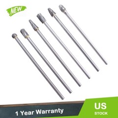 6pcs 10mm Rotary Aluminum Cut Burr 6mm 1/4″ Shank 150mm Long Reach Carbide Burs
