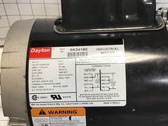 Dayton – 5K341BE – 1/3HP, 115/208-230V, 1PH, 60Hz, 1725 RPM – Industrial Motor