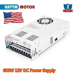 【US】0-12V DC Switching Power Supply 50A 600W 12V DC to AC for LED Strip/CCTV