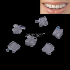 AZDENT Dental Orthodontic Ceramic Brackets Braces Roth/MBT 018/022 Hooks 345
