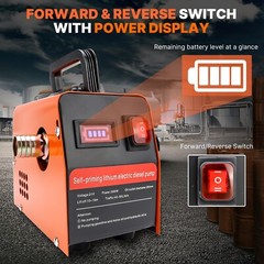 300W Fuel Transfer Pump 1500mAH Electric Oil Pump 50L/Min Diesel Transfer Pump