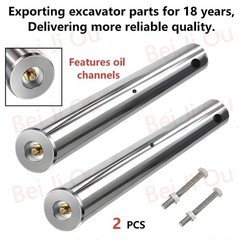 1 Pair of New Mini Excavator Bucket Pins 30mm X 200mm Long ，With grease nipple.