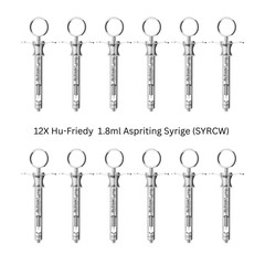 Lot of 12x Hu-Friedy CW Style Dental Anesthetic Aspirating 1.8ml Syringe SYRCW