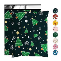 25 PCS Christmas Poly Mailer 10×13 Inch Waterproof Shipping Bags Tree Printed