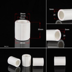 White PPR Pipe Fitting Straight Reducing/Equal Diameter 20/25/32/40/50/63mm