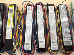Lot of 13 Fluorescent Electronic Ballast, Assorted Brands and Models