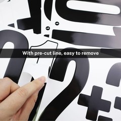 9 Sheets Large 6 Inch Number Stickers 0-9 Numbers, 6.5 x 11.65 inches, Black