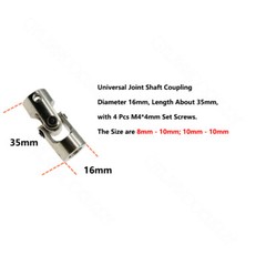 Metal Universal Joint Shaft Coupling Connector For RC Model DIY Car Boat 2-10mm