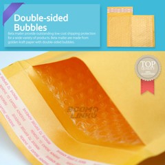 4×6 inch Kraft Self Seal Bubble Mailer Padded Envelope #0000 25,50,100,500
