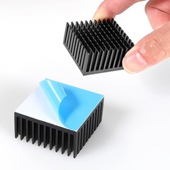 Black Aluminum Heat Sink 40x40x20mm with Thermal Conductive Adhesive Tape