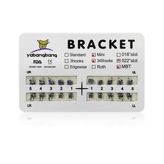 1-100* Dental Ortho Brackets MINI STANDARD Braces Mbt Roth 022 3-4-5 Hooks ns