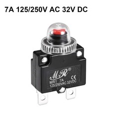 uxcell Thermal Circuit Breakers 7A 125/250V AC 32V DC Push Button Reset…