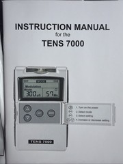 Roscoe Medical TENS 7000 Unit 2-Channel Wearable with Electrodes & Carrying Case