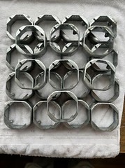 Steel City 55151 — 1/2”-3/4”, 4 x 1-1/2” Oct Box Extension Ring, 1 Lot (25) NOS