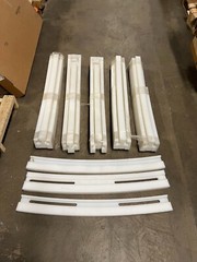 Food Grade Plastic guide / track for conveyor 36″ x 4″ curved New