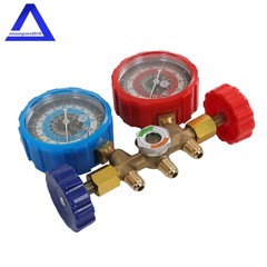 1/3HP 4CFM MANIFOLD GAUGE Set Air Vacuum Pump HVAC AC Refrigerant Kit