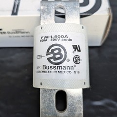 Cooper Bussmann FWH-500A Semiconductor Fuse 500A 500V AC/DC aR Mexico ⚡