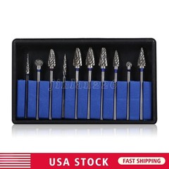 10pcs/Set Dental Tungsten Carbide Burs Plaster Alloy Acrylic Drill Polisher