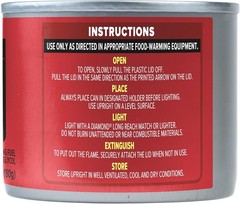 Canned Heat 12 Pack 2 Hour Chafing Fuel Easy Open Resealable Non-Drip for Food