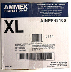 [NEW] (AINPF48100) AMMEX Professional Indigo Nitrile Exam Gloves, Powder-Free XL