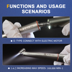 Surgical Dental 45° Angle Surgical Contra Angle Handpiece 1:4.2 Red Fiber Optic
