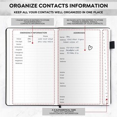 Address Book with Alphabetical Tabs, Hardcover Large Print Telephone and Addr…