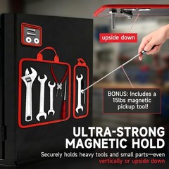 2 Magnetic Tool Mats & 1 Magnetic Parts Trays & 15 lb Telescoping Pickup Pen A++