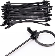 Benliu 50 Pcs Cable Zip Tie, 8.3X0.2 Inch Heavy Duty Nylon Push Mount Self Locki