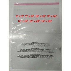 Clear Poly Bags with Suffocation Warning Self Seal Merchandise Packaging For FBA