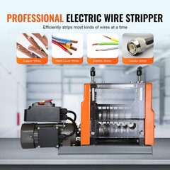 Efficient Motorized Wire Stripping Tool with Depth Gauge for Copper Recycling