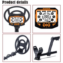 LCD Display Metal Detector Gold Digger Finder 10″ IP68 Waterproof Search Coil
