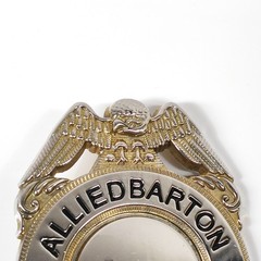 2012 Allied Barton Security Services Badge Gold-Silver Tone Pin Eagle Obsolete