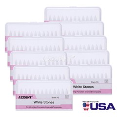 Dental Mounted White Polishing Stones Flame shape FG bur Arkansas Stone Points