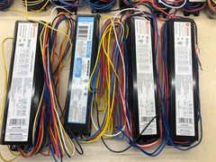 Lot of 13 Fluorescent Electronic Ballast, Assorted Brands and Models