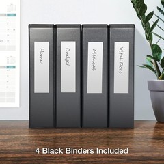 Durable 2 Inch View Binders W/ Easy Open D Rings Extra Storage Notes 4-Pack New