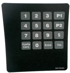 Gilbarco ENE1705G005 Encore S keypad overlay (M07689B002), aftermarket