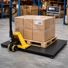 4×4 Heavy Duty Pallet Floor Scale 7,500 lb with Indicator 5 Year Warranty
