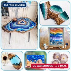 EPOXY Resin Crystal Clear 1 Gallon Kit | 1:1 Resin and Hardener for Super Gloss