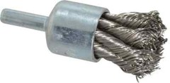 Weiler 3/4″ Brush Diam, Knotted, End Brush 1/4″ Diam Shank, 22,000 Max RPM