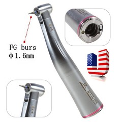 NSK Style Dental 1:5 Increasing Handpiece Fiber Optic LED Contra Angle Red Ring