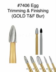 Dental Trimming/Finishing Gold FG Burs Tungsten Carbide High Speed SANDENT