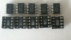 5 Pieces of Ti LM393 Dual Differential Comparators DIP-8 & sockets. US seller…