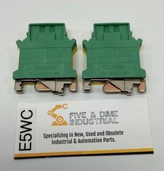 Phoenix Contact 0443023 Ground Terminal Blocks DIN 4-22 AWG (Lot of 2)