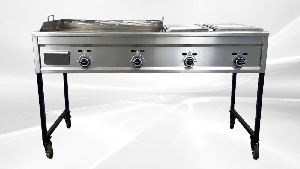 NEW 65″ Taco Cart Griddle Warmer Fryer Stainless Steel Propane LP BBQ
