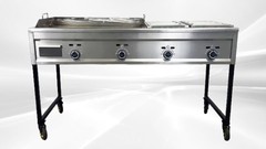 NEW 65″ Taco Cart Griddle Warmer Fryer Stainless Steel Propane LP BBQ